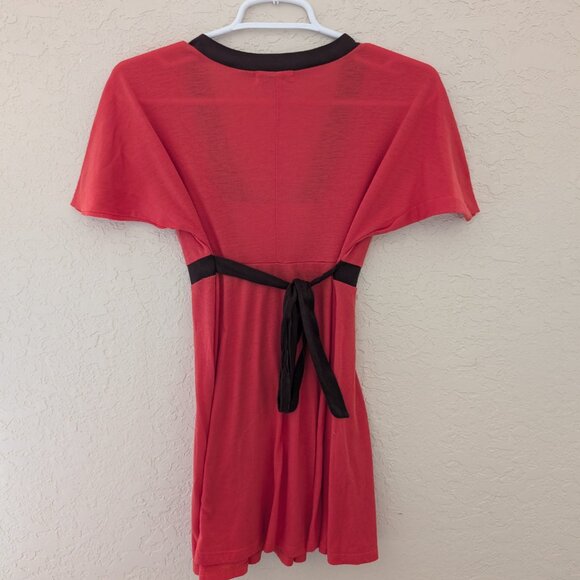 Vintage Forever 21 Top or Mini Dress Y2K 90s Waist Tie Colorblock - Picture 6 of 7